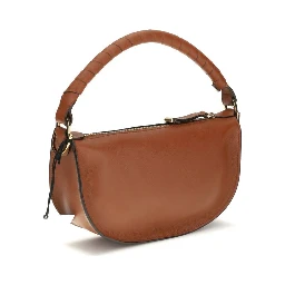 حقيبة كتف بوس توروس من جلد العجل البني