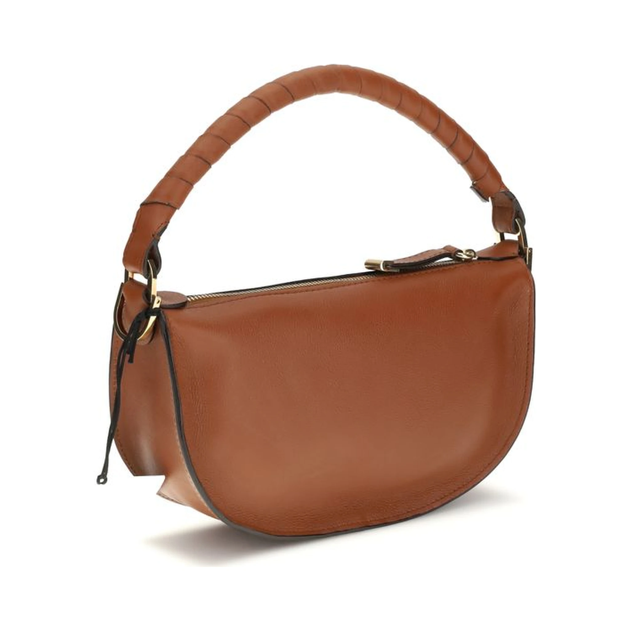 حقيبة كتف بوس توروس من جلد العجل البني