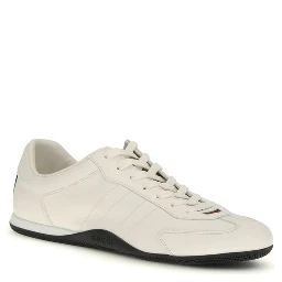 White Calf Leather Bos Taurus Low Top Sneakers