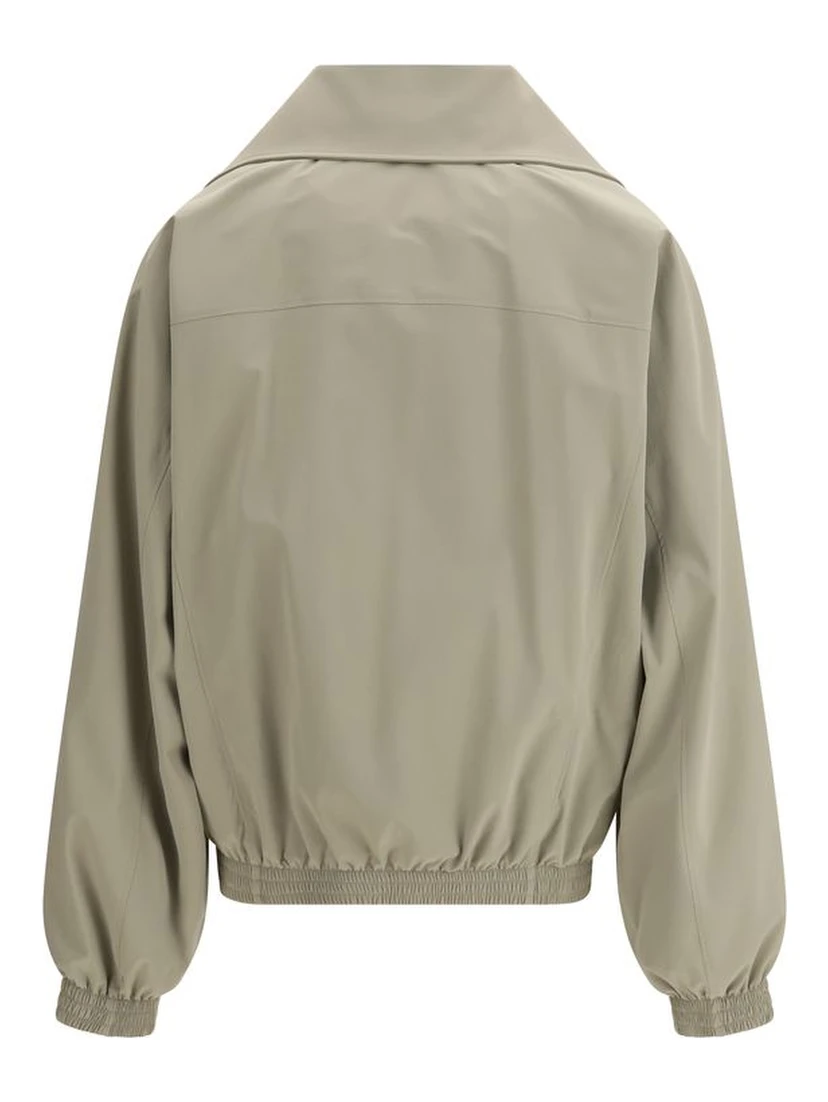 Beige Polyester Jackets And Coat