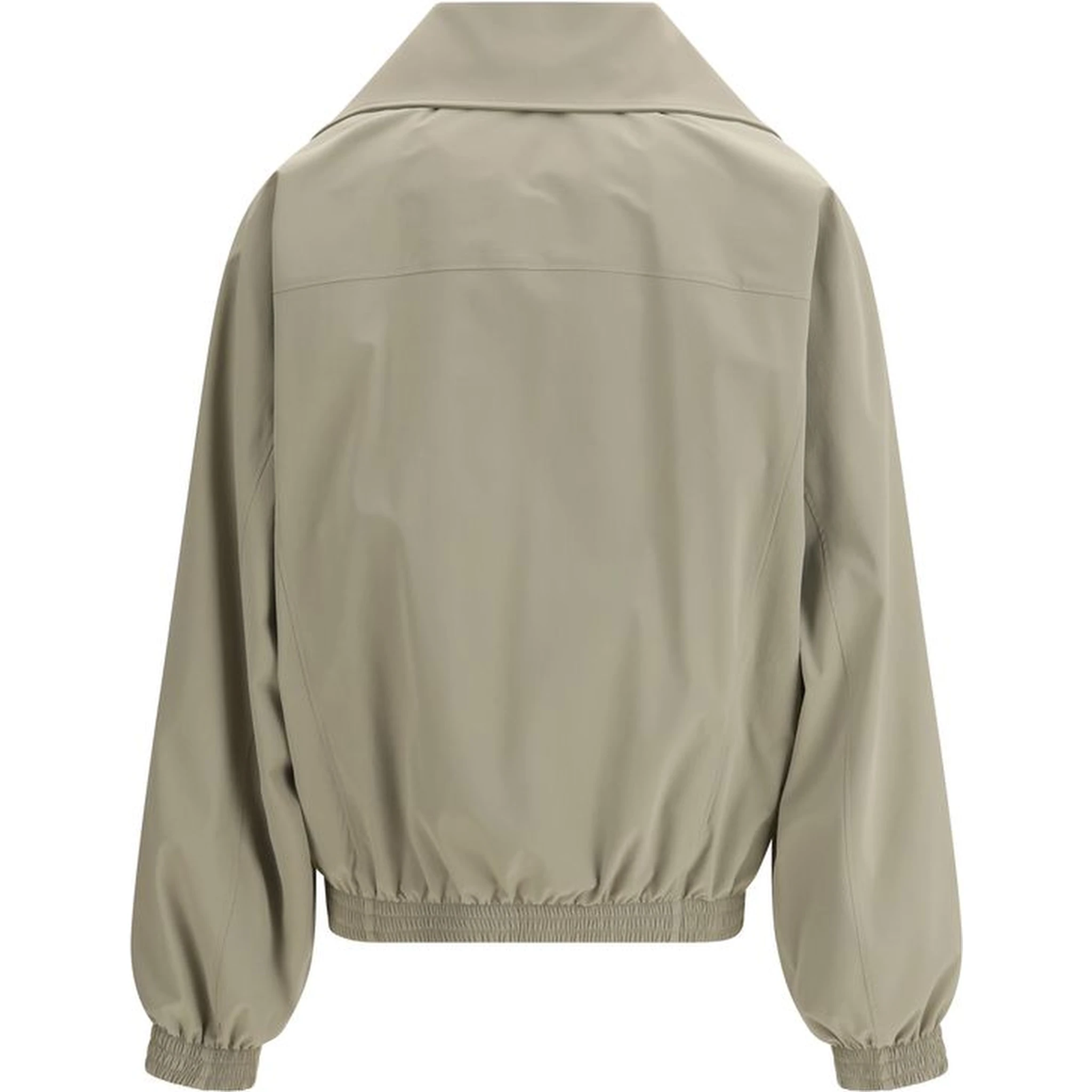 Beige Polyester Jackets And Coat