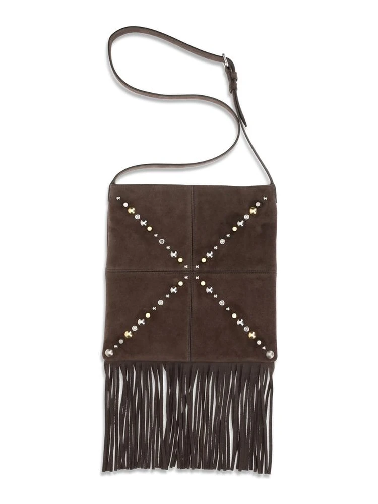 Brown Suede Leather Shoulder Bag alternative