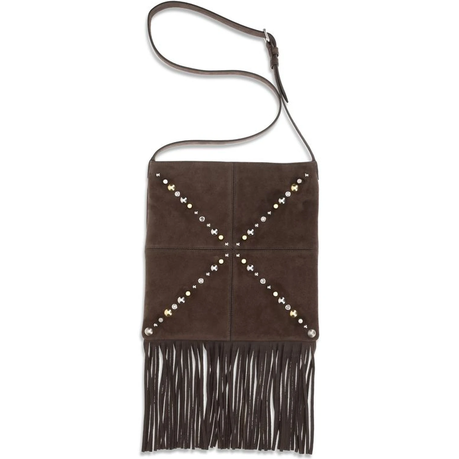 Brown Suede Leather Shoulder Bag