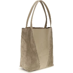 Beige Leather Shoulder Bag