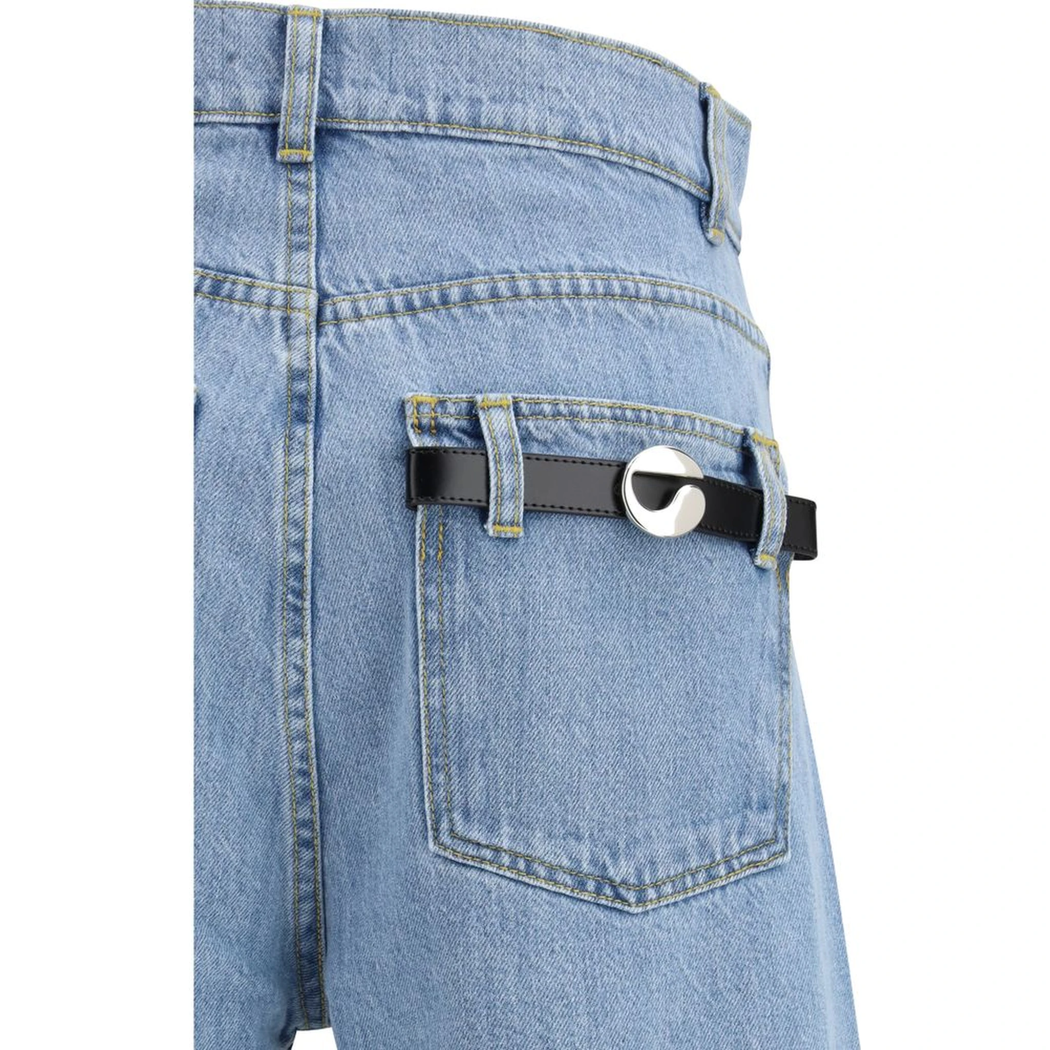 Blue Cotton Bermuda Shorts