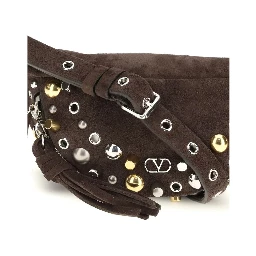 حقيبة كتف بوس توروس من جلد العجل البني