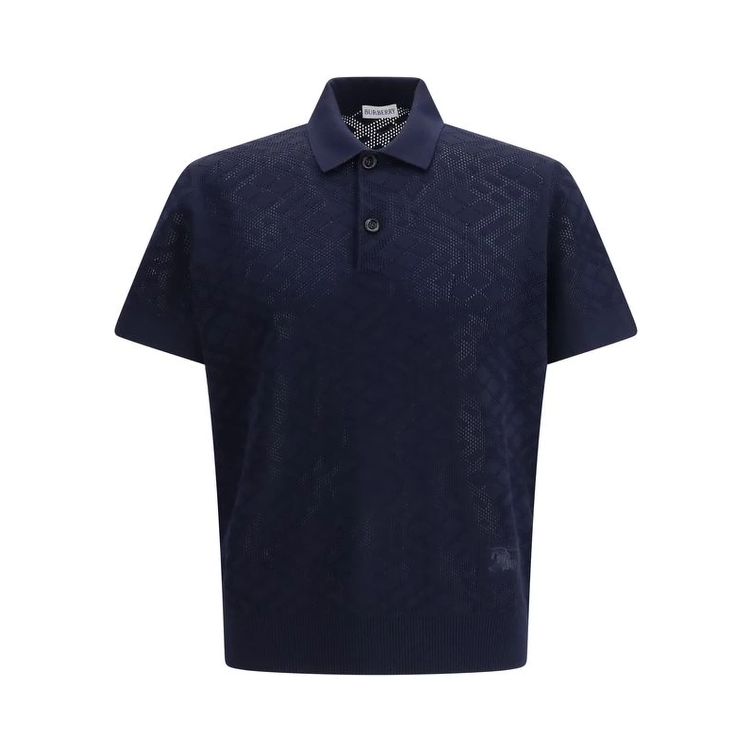Blue Wool Polo Shirt