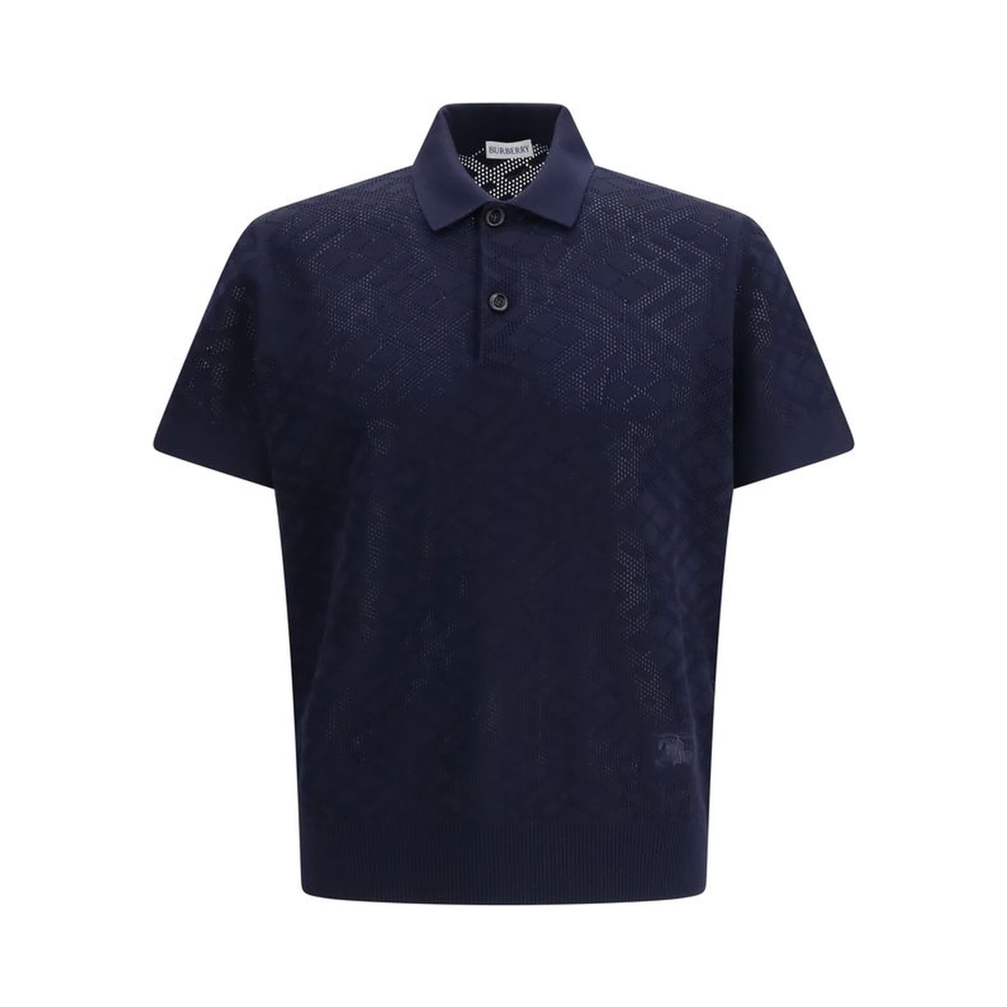 Blue Wool Polo Shirt