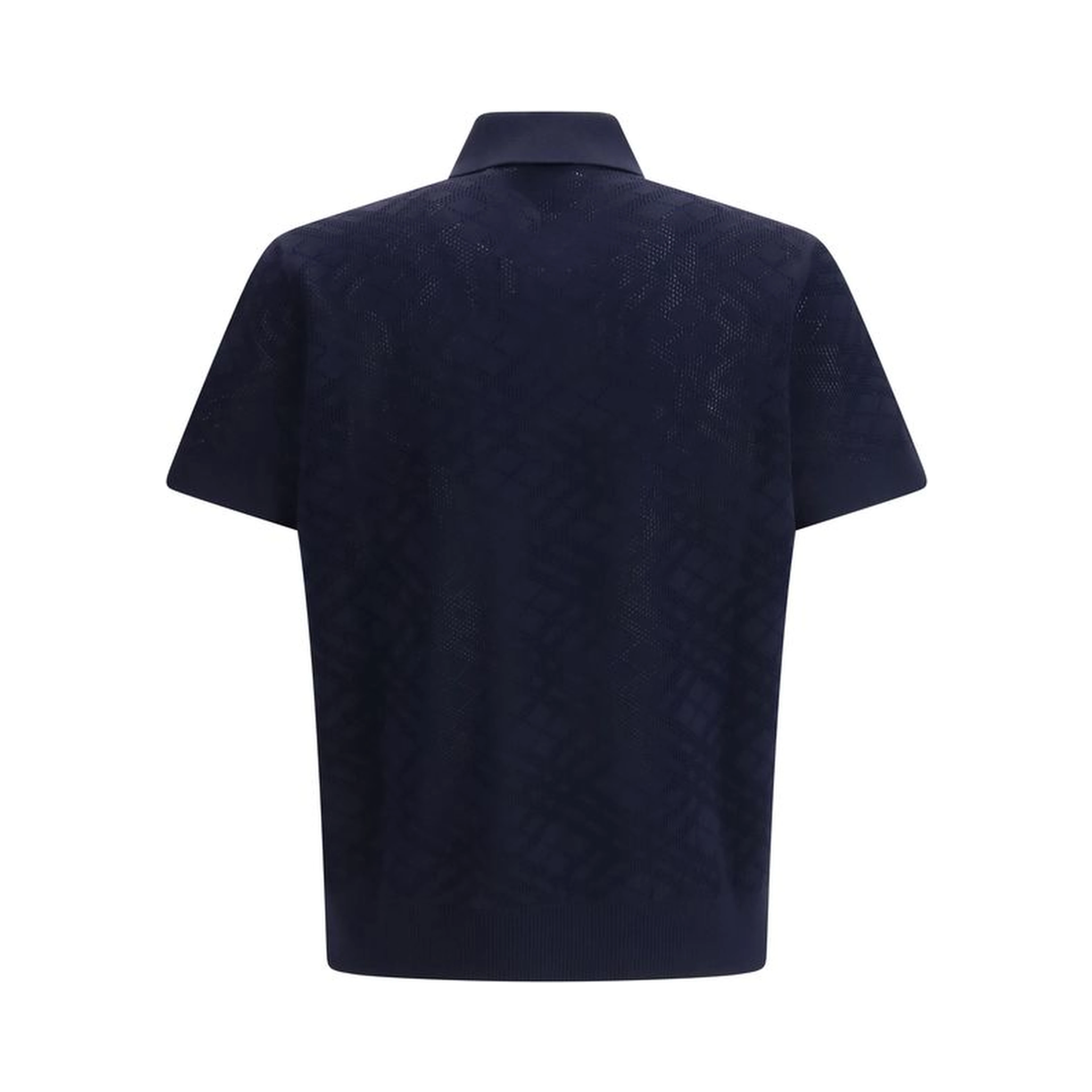 Blue Wool Polo Shirt