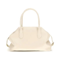 Cream Other Fibres Shoulder Bag