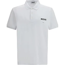 قميص بولو قطني أبيض