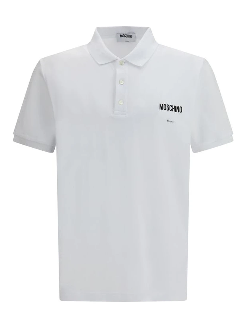 White Cotton Polo Shirt
