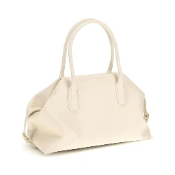 Cream Other Fibres Shoulder Bag