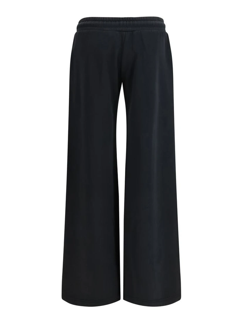 Black Cotton Casual Pants
