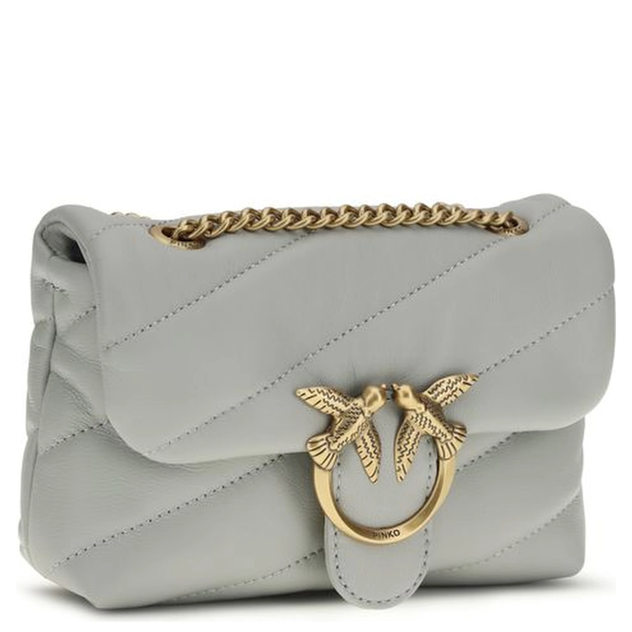Gray Calf Leather Bos Taurus Shoulder Bag