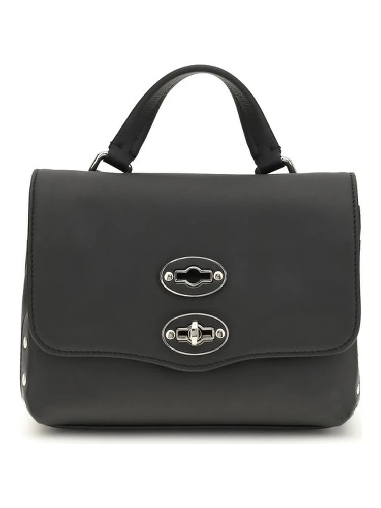 Black Calf Leather Bos Taurus Handbag