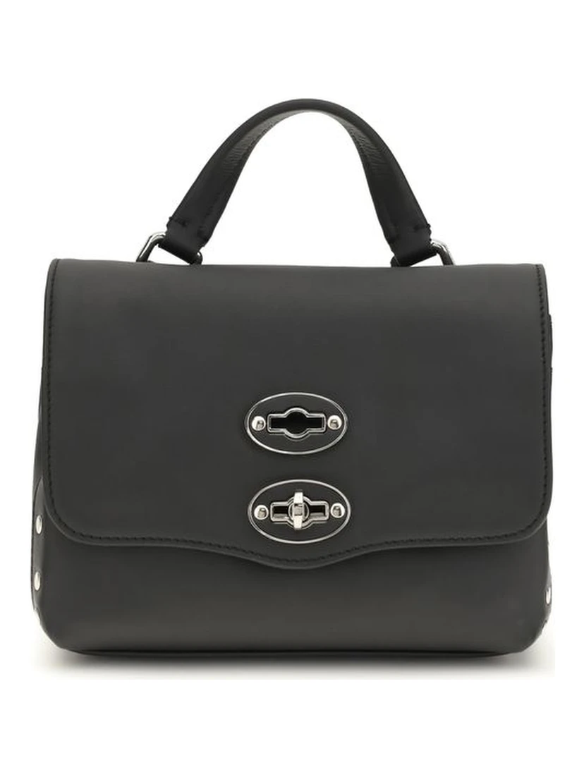 Black Calf Leather Bos Taurus Handbag