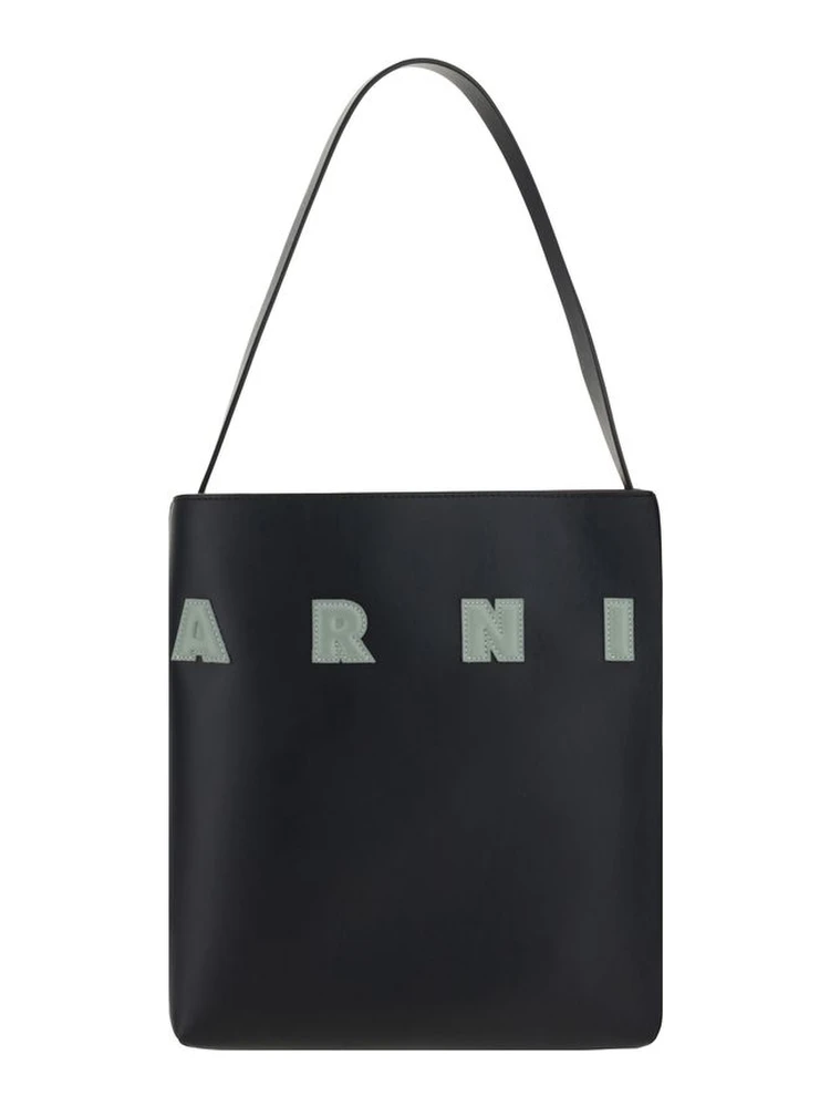 Black Calf Leather Bos Taurus Shoulder Bag