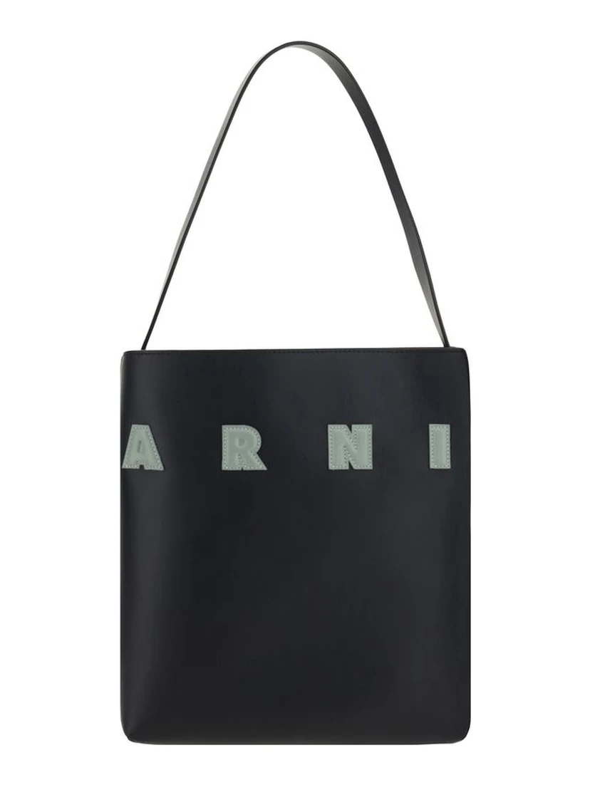 Black Calf Leather Bos Taurus Shoulder Bag