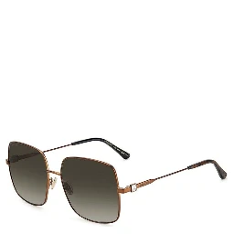 نظارات شمسية معدنية بنية اللون