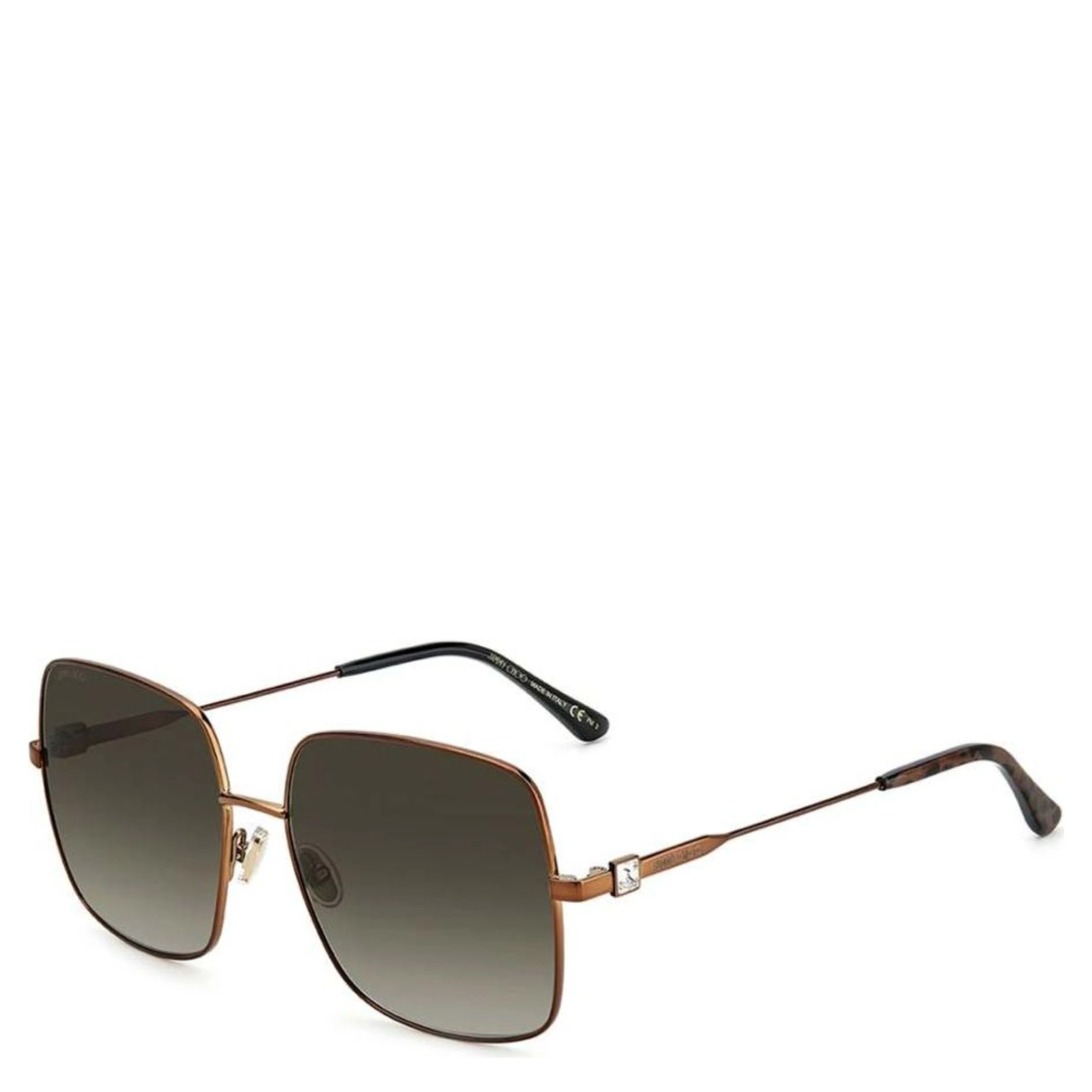 نظارات شمسية معدنية بنية اللون