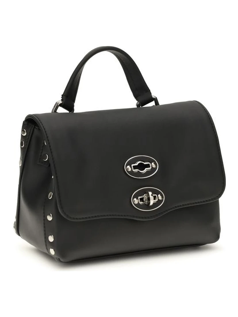 Black Calf Leather Bos Taurus Handbag