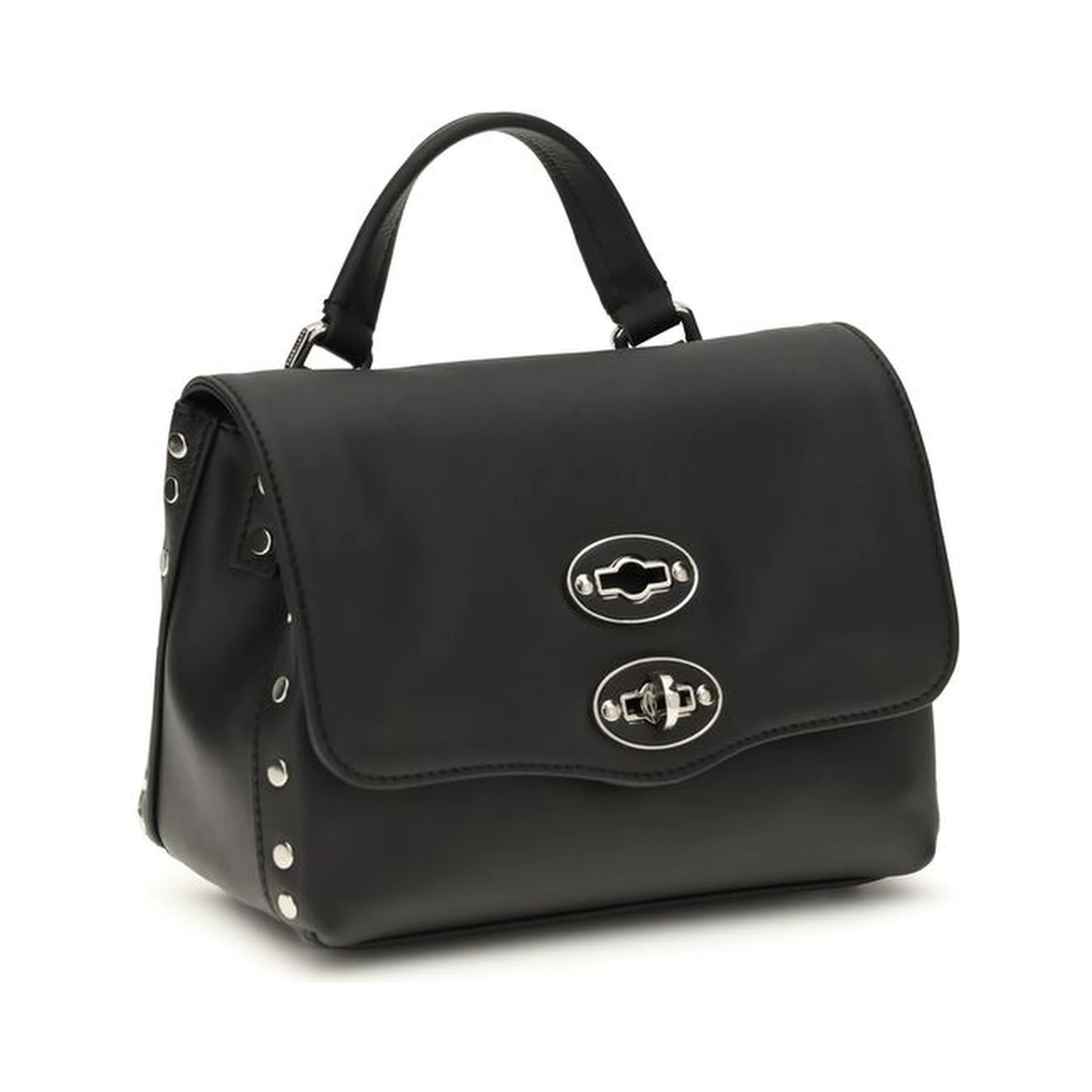 Black Calf Leather Bos Taurus Handbag