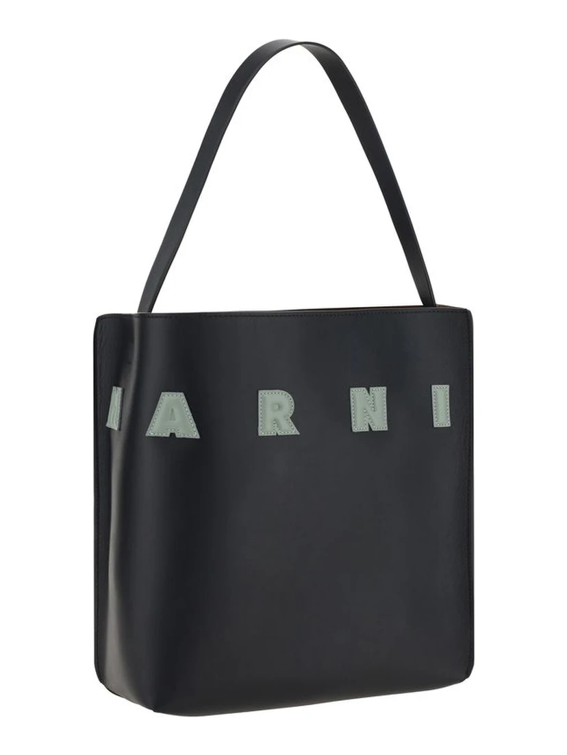Black Calf Leather Bos Taurus Shoulder Bag