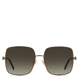 نظارات شمسية معدنية بنية اللون