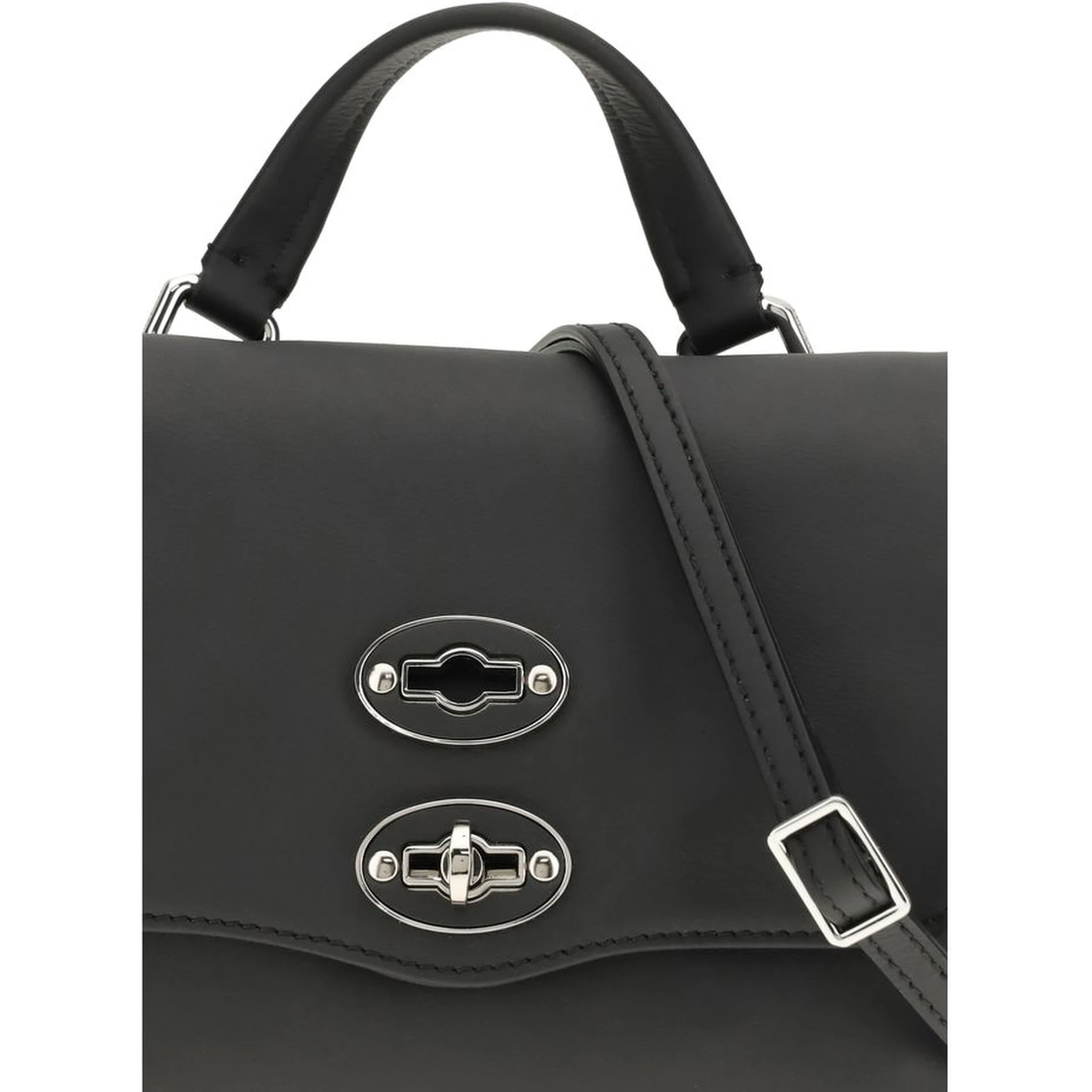 Black Calf Leather Bos Taurus Handbag