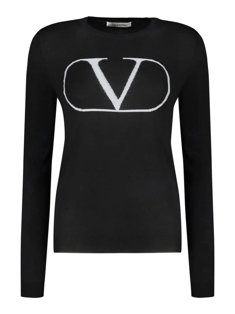 Black Virgin Wool Sweatshirt