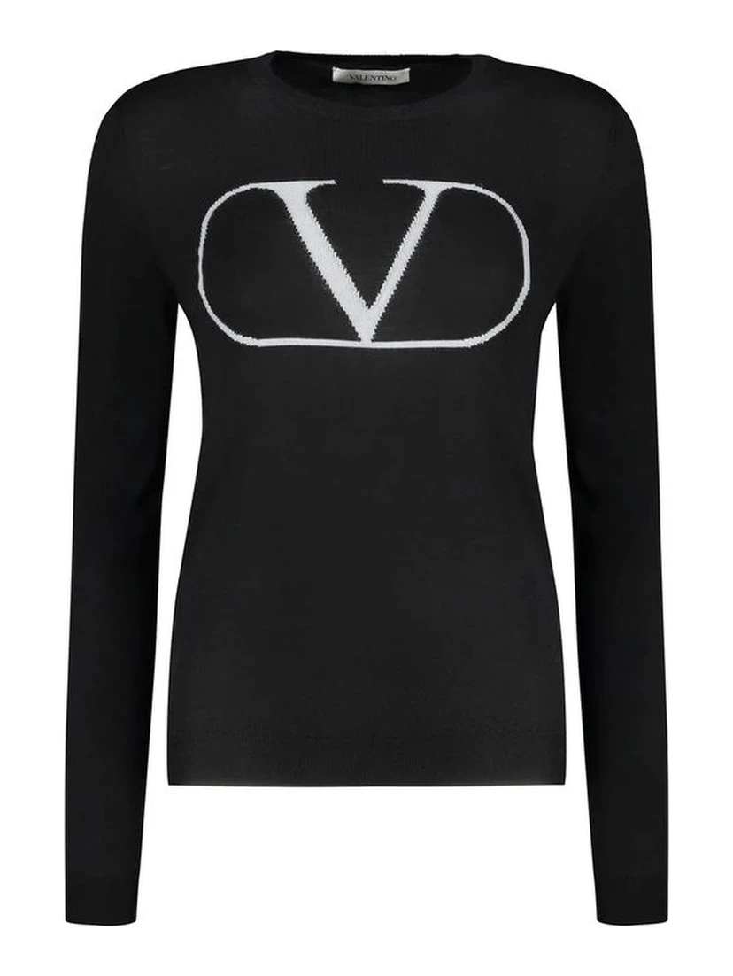 Black Virgin Wool Sweatshirt
