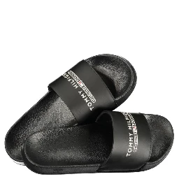 Black Polyurethane Men Slipper