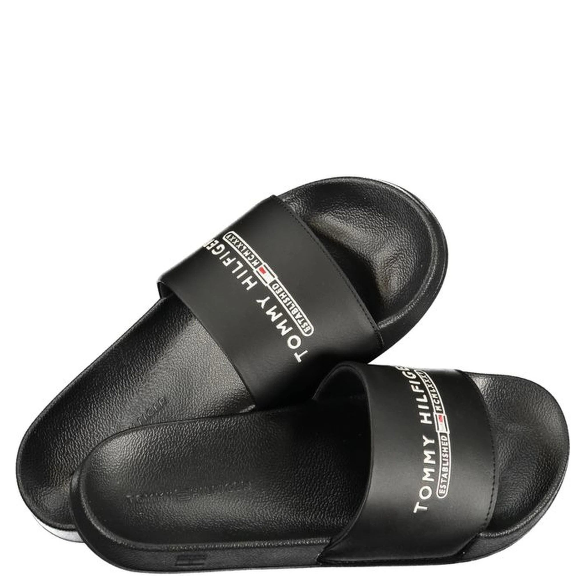 Black Polyurethane Men Slipper