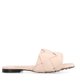 Multicolor Leather Flat Sandals