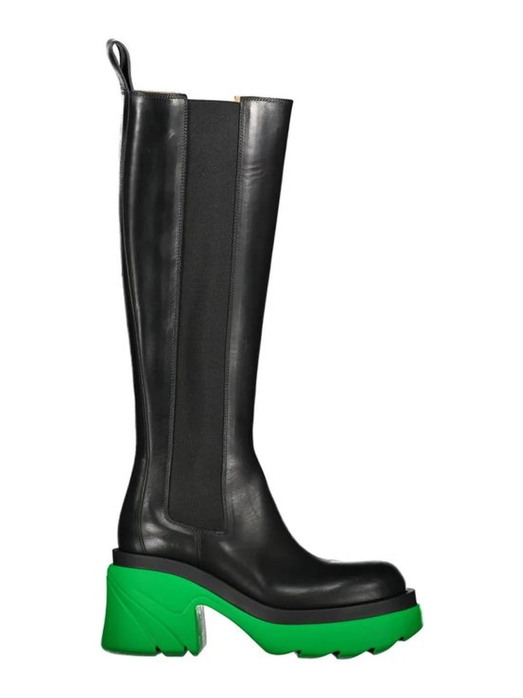 Black Leather Over The Knee