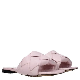 Multicolor Calfskin Flat Sandals