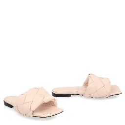 Multicolor Leather Flat Sandals