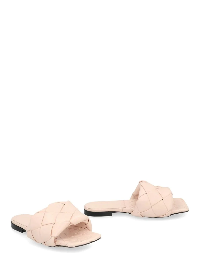 Multicolor Leather Flat Sandals