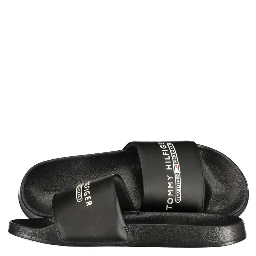 Black Polyurethane Men Slipper