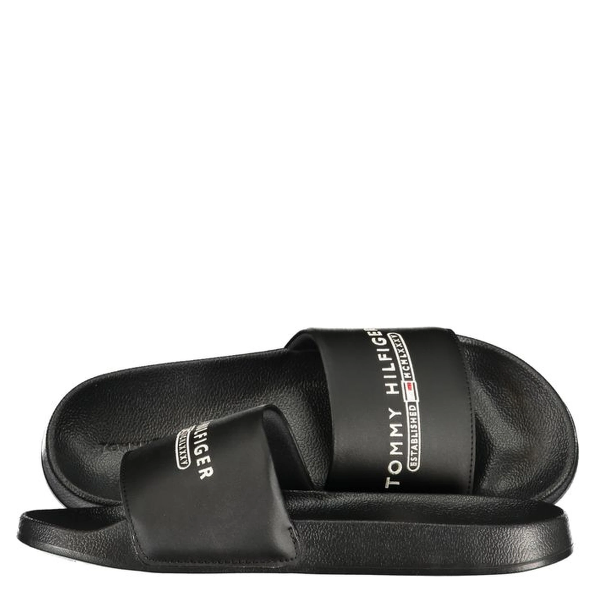 Black Polyurethane Men Slipper