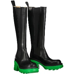 Black Leather Over The Knee