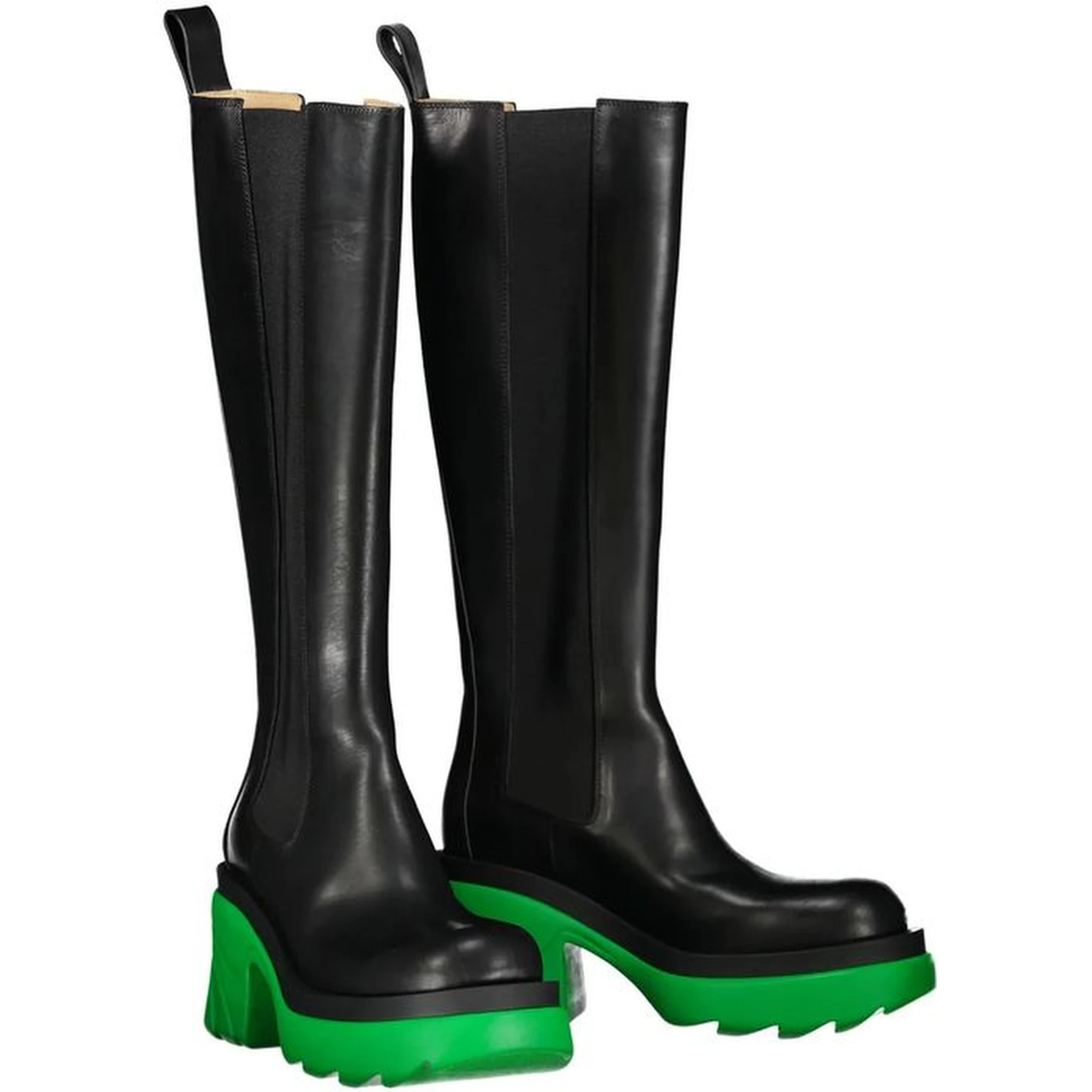 Black Leather Over The Knee