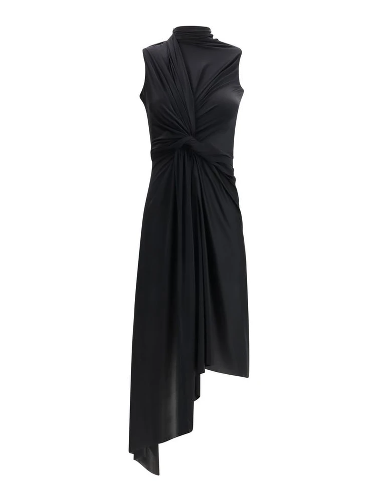Black Polyamide Casual Dress