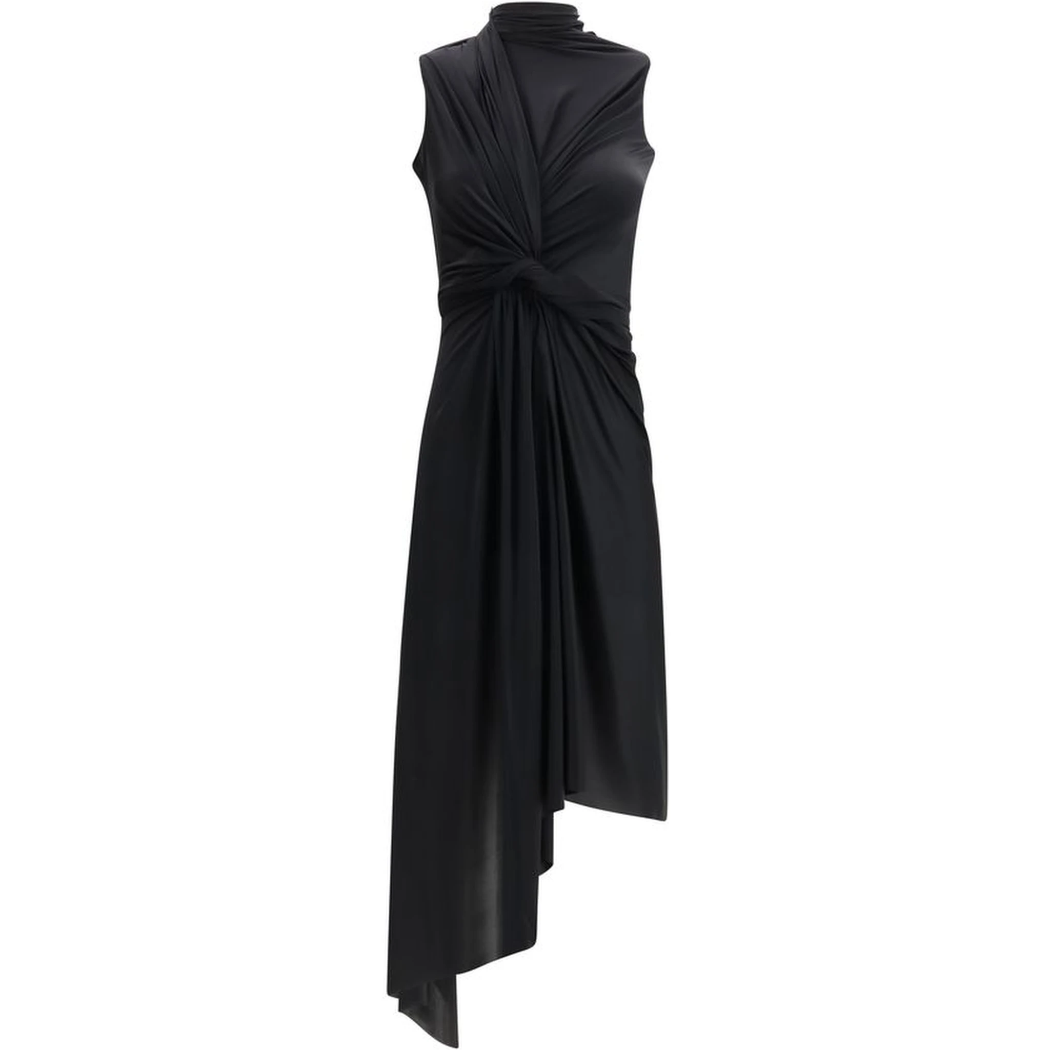 Black Polyamide Casual Dress