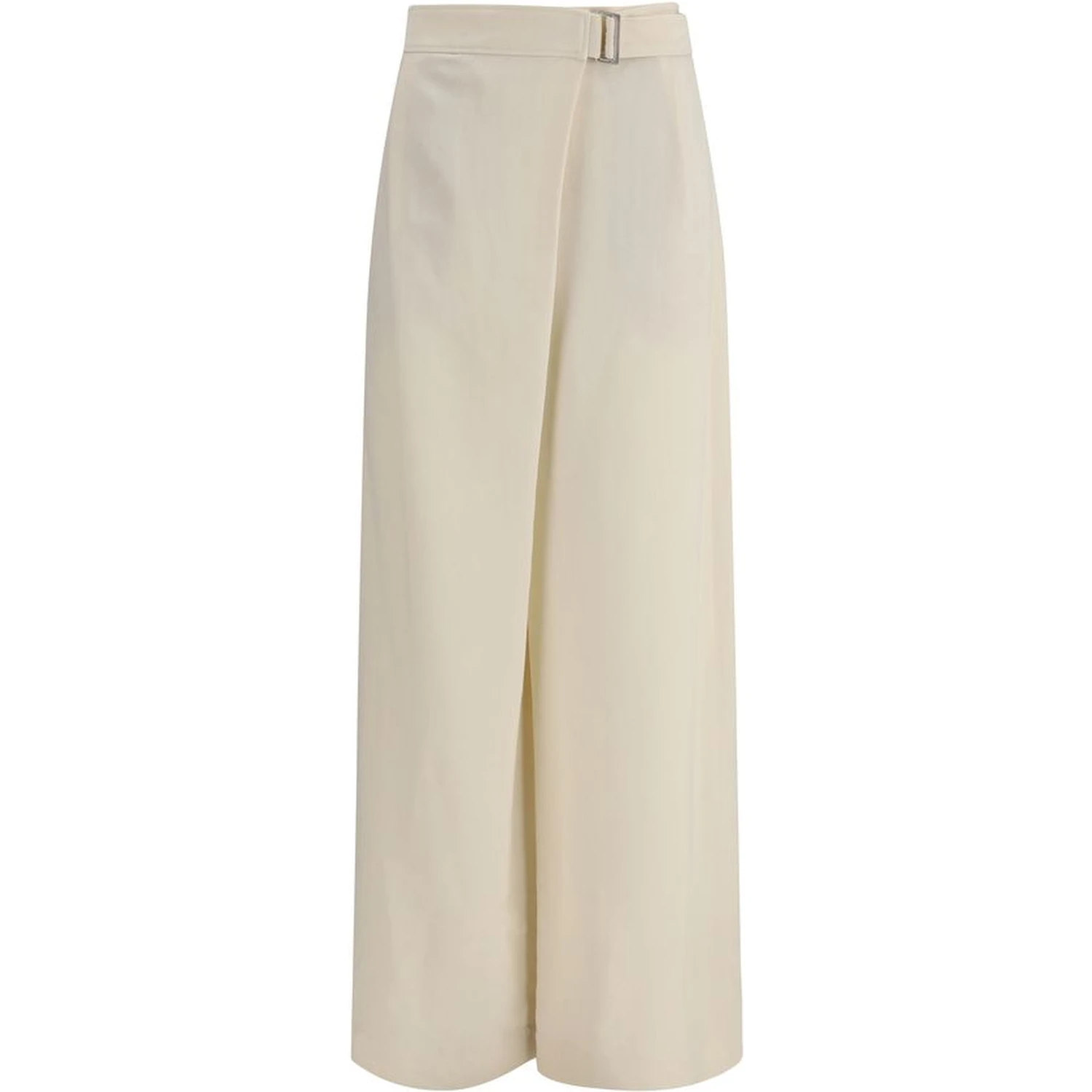 Cream Viscose Casual Pants