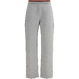 Gray Cotton Casual Pants