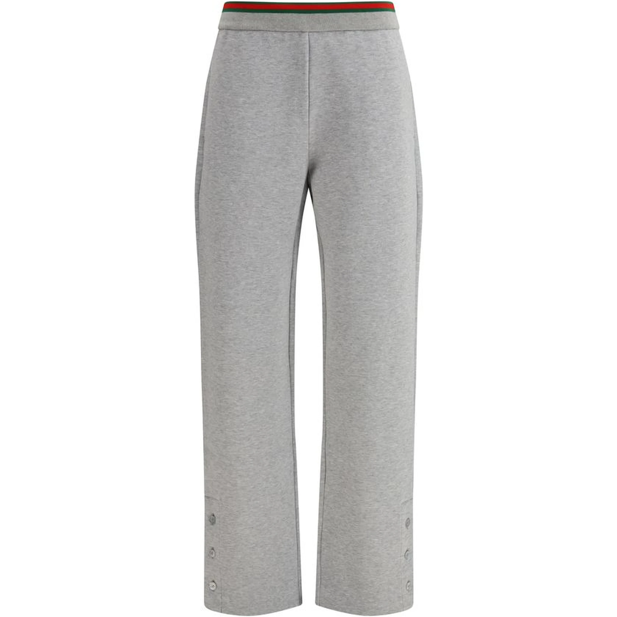 Gray Cotton Casual Pants