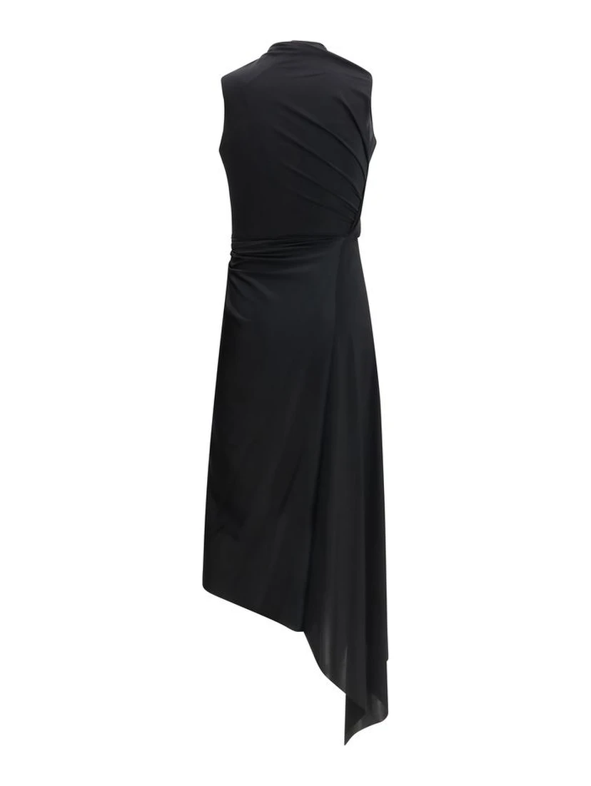 Black Polyamide Casual Dress