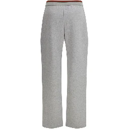 Gray Cotton Casual Pants